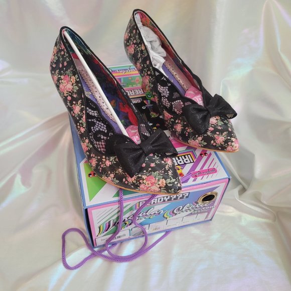 Irregular Choice Marma Ladies Size 42 in BLACK - Low Heel Rococo Style Shoes NIB - Picture 3 of 14